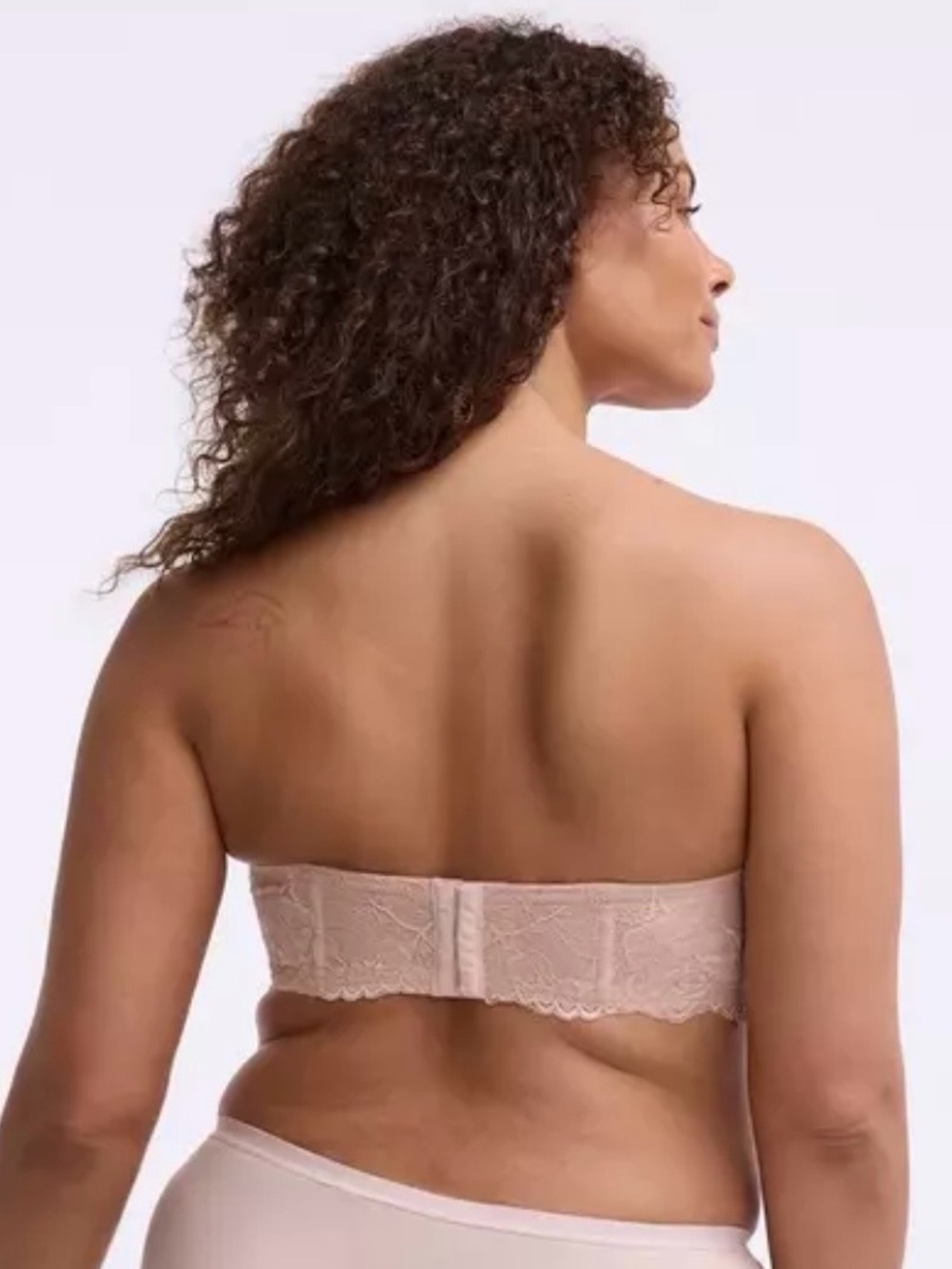 Torrid Strapless Lace-Trim Bra in Nude - Picture 3 of 5